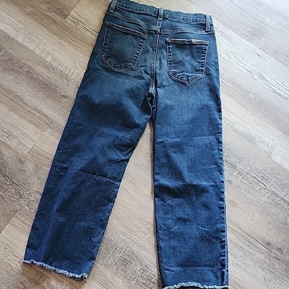 Joe's Jeans Blue Denim Jeans Freya Raw Hem High Rise Stretchy - Picture 6 of 7